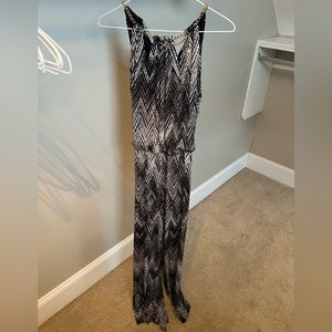 Dressy one piece jumpsuit with gold detailing size m